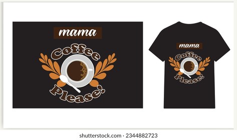 International Coffee Day t-shirt design with editable coffee cup vector