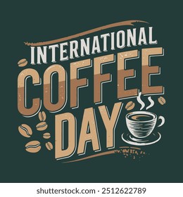 International Coffee Day T-Shirt Design for October 1st