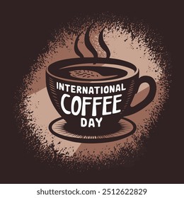 International Coffee Day T-Shirt Design for October 1st