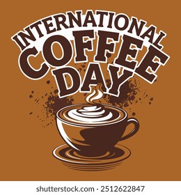 International Coffee Day T-Shirt Design for October 1st