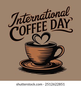 International Coffee Day T-Shirt Design for October 1st