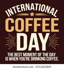 International Coffee Day T-Shirt Design for October 1st