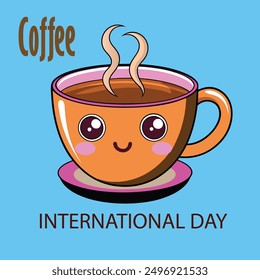 International coffee day vector coffee cup 