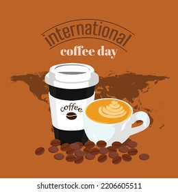 international coffee day vector design