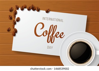 International coffee day. Vector illustration