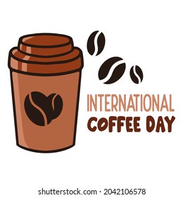 International coffee day vector illustration