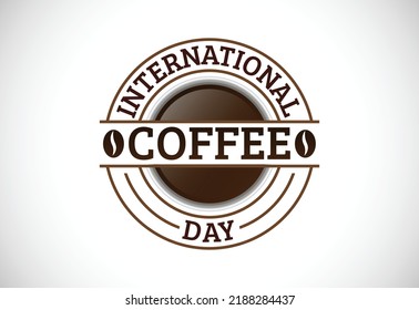International coffee day vector illustration. Suitable for greeting cards, posters, and banner