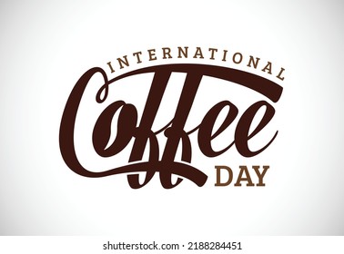 Ilustración vectorial del Día Internacional del Café. Adecuado para tarjetas de felicitación, afiches y banner