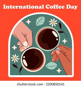 International Coffee Day Vector Illustration