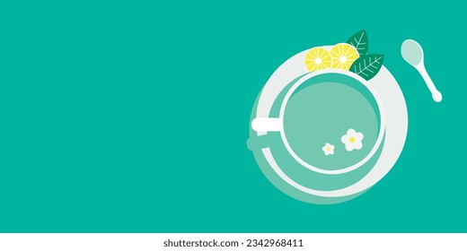 International coffee day vector illustration with isolated green background