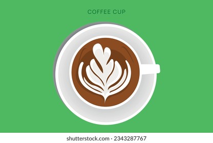 International coffee day vector illustration of coffee cup for poster and flyer use, coffee cup illustration