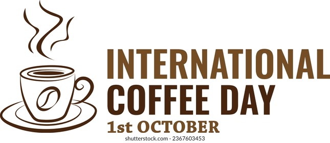 International coffee day vector illustration. International coffee day Concept. October 1. Suitable for greeting card, poster and banner background. Vector Illustration.