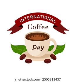 international coffee day vector illustration