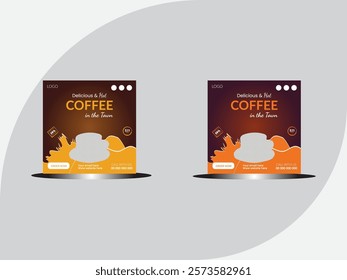 International Coffee Day Vector Illustration on 1st October, Featuring Aromatic Coffee and Relaxing Drink with a Brown Background