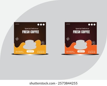 International Coffee Day Vector Illustration on 1st October, Featuring Aromatic Coffee and Relaxing Drink with a Brown Background