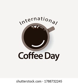 international coffee day vector template. Design for banner or print.