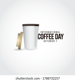international coffee day vector template. Design for banner or print.