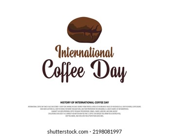 International Coffee Day .With coffee logo vector design