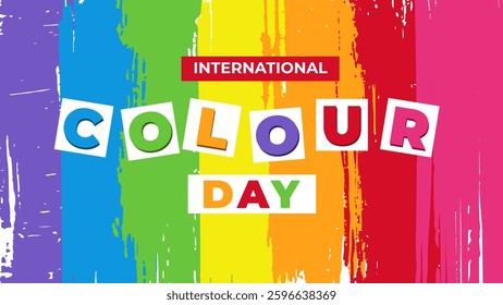 International colour day horizontal banner design vector template