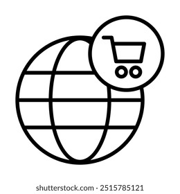 International Commerce icon line vector illustration