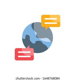 International Communication Flat Icon. vector illustration. EPS 10