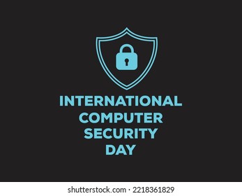 International Computer Security Day. With Logo