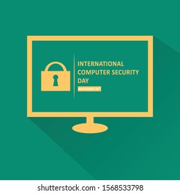 International Computer Security Day template design. Vector Eps 10