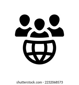 Icono de consumidores internacionales (ilustración vectorial)