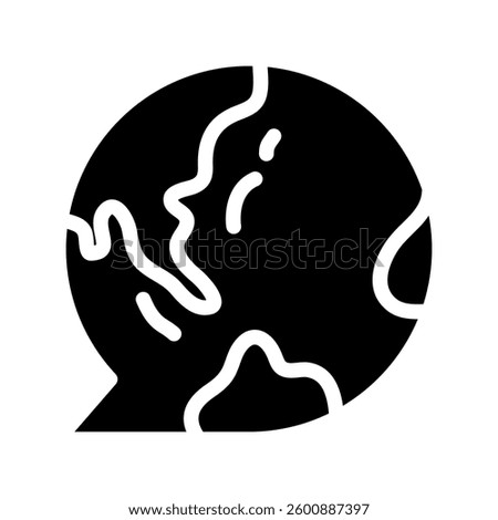 International conversation icon in glyph style. Chat icon in glyph style. Icon about conversation in glyph style