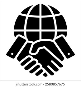 International Cooperation Icon Element For Design