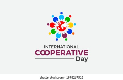 International Co-operative Annual Day Vector Banner Template observed on July Every Year.