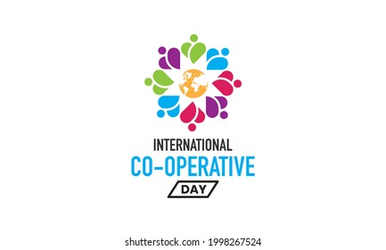 International Co-operative Annual Day Vector Banner Template observed on July Every Year.