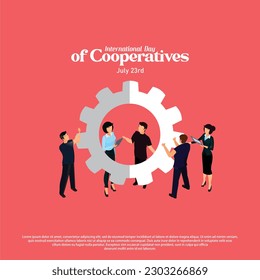 International Cooperative Day Vector Illustration. Suitable for poster, banner, campaign, and greeting card