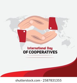 International Cooperatives Day vector. flat design. story design. flat illustration. simple and elegant