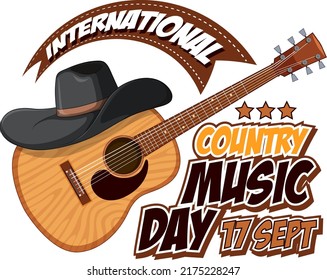 International Country Music Poster Design illustration