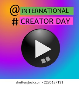 Vector de saludo del Día Internacional de los Creadores 