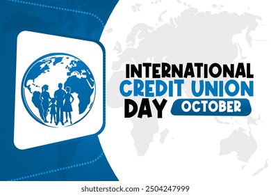 International Credit Union Day Background Vector Financial Community and Cooperative Design