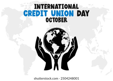 International Credit Union Day Background Vector Financial Community and Cooperative Design