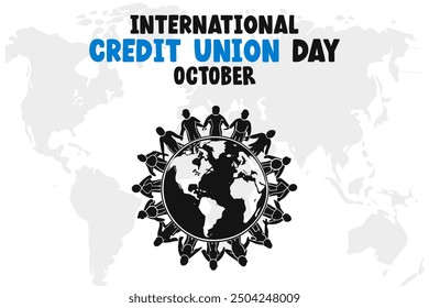 International Credit Union Day Background Vector Financial Community and Cooperative Design