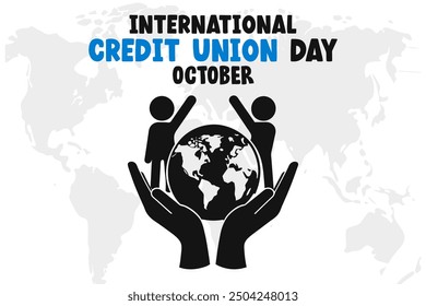 International Credit Union Day Background Vector Financial Community and Cooperative Design