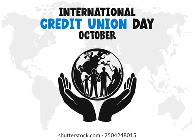 International Credit Union Day Background Vector Financial Community and Cooperative Design