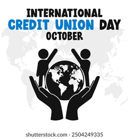 International Credit Union Day Vector Financial Community and Cooperative Design