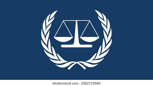 The International Criminal Court Flag Vector Illustration Premium Quality