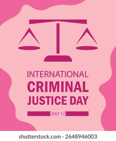 INTERNATIONAL CRIMINAL JUSTICE DAY ABSTRACT ART VECTOR GRAPHICS POSTER, COVER, FLYER, TAMPLE NEW DESIGN. 
