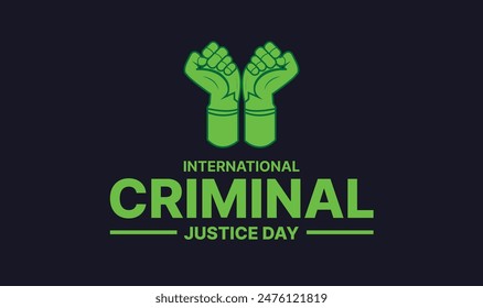 International Criminal Justice day Design templete