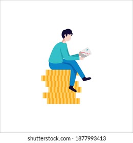 International crowdfunding money raising internet platforms for business startup nonprofit charity symbols flat icons collection illustration