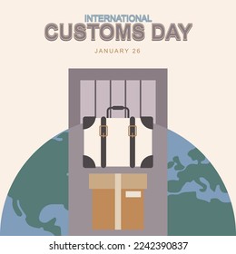 International Customs Day background. Vector design illustration.