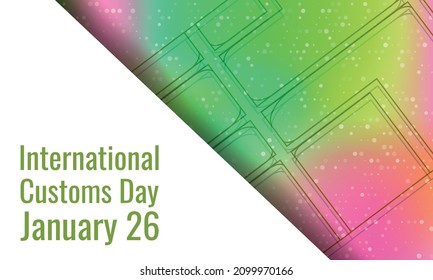 International Customs Day. Design suitable for greeting card poster and banner