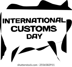 International Customs Day. Holiday concept in doodle style. Template for background, banner, card, poster with text inscription