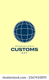 International Customs Day Holiday concept. Template for background, banner, card, poster, t-shirt with text inscription